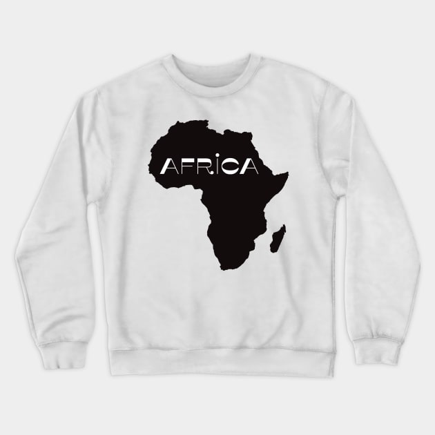 African Map Retro 70s Black Power Crewneck Sweatshirt by Inogitna Designs